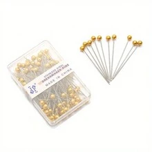 100 alfileres de costura, alfileres rectos de 1.57 pulgadas con cabeza de perla, alfileres de acolchar para costura, joyería, manualidades y suministros de costura
