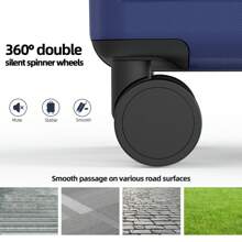 THE 3 Piece Luggage Sets Hard Shell Suitcase Set With TSA Lock Durable Spinner Wheels - Blue - View 6