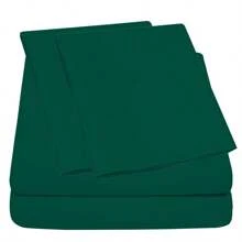 Juego de sábanas de bambú de lujo súper suaves de 4 piezas para cama matrimonial - Verde esmeralda - Ver 3