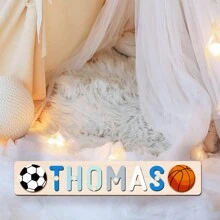 1 PC Customized Name Puzzle, Customize Your Name, Multiple Colors, Can Be Matched With Cute Elements, Wooden Educational Early Learning Toys, Baby Christening Anniversary Gift