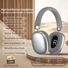 Draadloze over-ear-hoofdtelefoon, opvouwbare en draagbare hoofdtelefoon