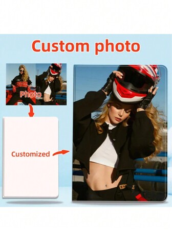 Custom IPad Case And Personalized Tablet Case With Wake Up Sleep Function, Unique IPad 10 Generation, 10.2-Inch Case, DIY Family, Couple, Pet Custom Gift, Photo Custom, Tablet Case