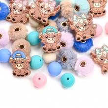 8-63 cái/bộ Con Bò Mini Hoạt Hình Dễ Thương, Hạt Tròn Bằng Silicon, Hạt Lông Thỏ Giả, Bộ Làm Trang Sức Tự Làm Dùng Cho Bút Đính Hạt, Móc Chìa Khóa Ngọc Trai, Vòng Tay - Nhiều màu - Xem 5