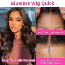 4x4 Body Wave Lace Frontal Wig - 100% Real Human Hair, Black, Fluffy & Natural Look, Perfect For Daily Wear Or Special Occasions 200% Density 4x4 Swiss HD Lace Frontal Body Wave Human Hair Wig Bye Bye Knots Pre Cut Glueless Wear And Go Body Wave Human Hair Wig Pre Plucked With Baby Hair Long Human Hair Wig