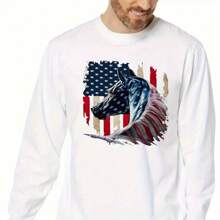 1 件美国国旗贴花马乙烯基贴花 T 恤熨烫贴纸热转印乙烯基贴片设计熨烫贴纸适用于衣服帽子枕头背包 DIY 装饰