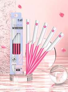 KAI Recortador de cejas profesional Beipin, compacto y exquisito, con hoja afilada para un arreglo suave y limpio, maquillaje, barato, decoración de habitación, tocador, viaje, dormitorio, accesorios de maquillaje, rasuradora de cejas, barato, rellenos de calcetines, maquillaje, herramientas de maquillaje, cosas baratas, regalos, regalos para mujeres, regalos de Navidad - Rojo - Ver 9