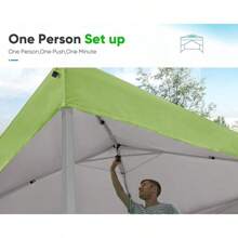Quictent Privacy 10x10 Pop Up Canopy Tent With Sidewalls And Roll-Up Ventilated Windows, One Person Setup, Easy Outdoor Commercial Event Gazebo Shelter Enclosed Waterproof, Bonus 4 Sandbags (Beige) - Green - View 1