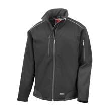 Result Mens Ripstop Soft S Breathable Jacket (Black/Black) - 93% Polyester/7% Elastane - Black - View 1