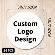 96 pièces d'autocollants personnalisés avec logo - étiquettes circulaires personnalisées pour entreprises, mariages et anniversaires | Disponibles en tailles 1", 1,57", 2", 2,5", 3"