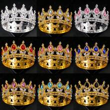1 pezzo Tiara e corona in cristallo per donna, diadema con strass per festa, ballo, nozze, accessori per capelli, gioielli, corona, tiara, regalo - Multicolore - Visualizzare 11