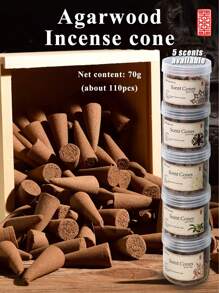 50/100pcs, Agarwood Incense Cone, Incense Tower, Home Incense, Air Purification, Meditation, Lavender, Agarwood Sandalwood, Gardenia, Jasmine, Osmanthus, Wormwood, Mixed Pack