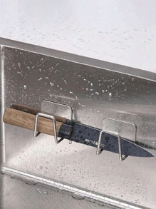 6pcs Strong Adhesive Sponge Holder, Stainless Steel Sponge Holders For Kitchen Sink, Dish Sponge And Brush Organization Holder, Premium Rustproof & Waterproof & Quick Drying Kitchen Sink Caddy,For Christmas, Mother's Day, New Year, Valentine's Day,Stainless Steel Hooks,For Kitchen, Bathroom, Door, Wall,Home And Kitchen Storage Accessories