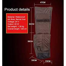 Electric Heating Pad Full Body Wraps Woolala Knee Hands Foot Warmer 6 Temperature Levels Auto Shut Off Washable - Brown1 - View 6