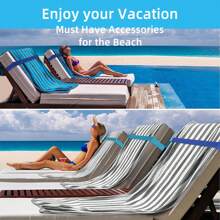 Monalife 4pcs Towel Bands For Beach,Pool&Cruise Chairs, Beach Towel Bands-Windproof Beach Chair Towel Bands Clips For Cruise Ship Essentials,Elastic Towel Holder Strap,Summer Chair Bands For Beach Towels