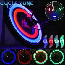 4/2/1 Stück Fahrradspeichen Licht, Silikon blattförmig 7 Farben Fahrrad Dekorations Beleuchtung