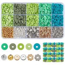 1350/4050+Pcs Clay Beads Jewelry Making Kit,Friendship Bracelet Kits Clay Flat Round Golden Silver Beads Flower Spacer Beads For Jewelry Bracelets Making Supplies DIY Crafts - Multicolor - View 11