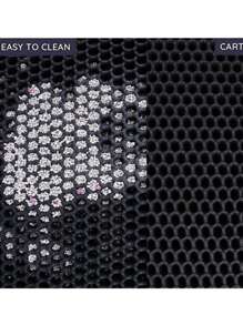 Pet Cat Litter Mat Large Mesh Double Layer Cat Litter Box Bottom Pad Accessories - Grey - View 4