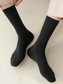 5 Pairs Men's Thin Crew Socks, Moisture-Wicking, Breathable, Classic Colors For Business And Casual Wear, Spring/Summer, Fall