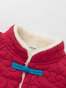 Balabala 婴儿夹棉夹克，男孩和女孩羊毛大衣，2025 年新年 - 紅色 - 查看 6