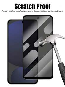 2 piezas Set compatible con la serie, película protectora de pantalla de privacidad de serigrafía, protección de la privacidad lateral de 28 grados, borde curvo de vidrio templado 3D, anti-rotura, compatiblecon Galaxy S21FE/Galaxy S23FE /Axy A54/Aaky A06/Xamy S25 Ultra, transparente, libre de burbujas, privacidad, huella antifibras, regalo para cumpleaños/Pascua/Día del Presidente/Navidad, teléfono protector de teléfono antip, protector, accesorios de pantallas - Negro - Ver 4
