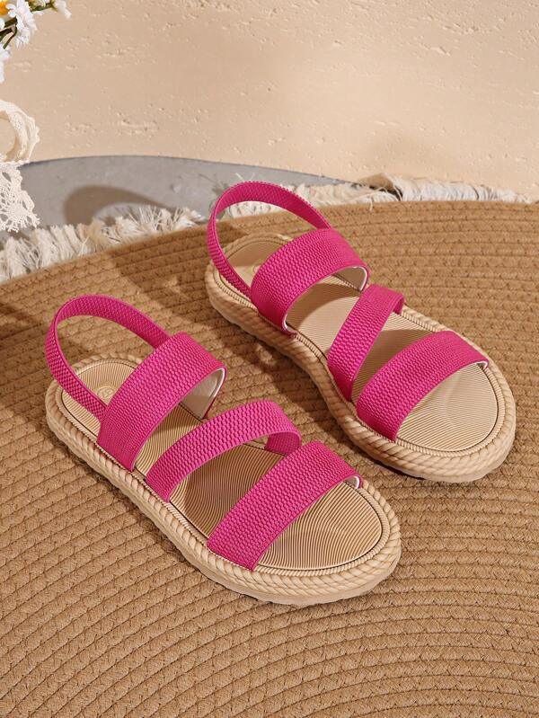 Girl Flat Sandals, New Summer Roman Casual Beach Shoes For Outdoor Wear