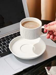 1 件陶瓷咖啡杯碟马克杯茶杯水杯瓶家居厨房房间装饰家用餐厅客厅用于茶、咖啡、牛奶、果汁，适用于户外、婚礼、派对、礼物、圣诞节、生日装饰、周年纪念、午餐盒、便当盒、返校