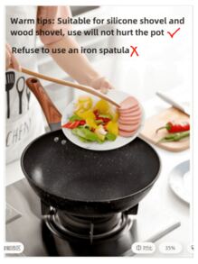 1pc Non-Stick Frying Pan For Home Cooking, Reduces Smoke, Flat Bottom Skillet For Frying And Stir-Frying Seafood Boil