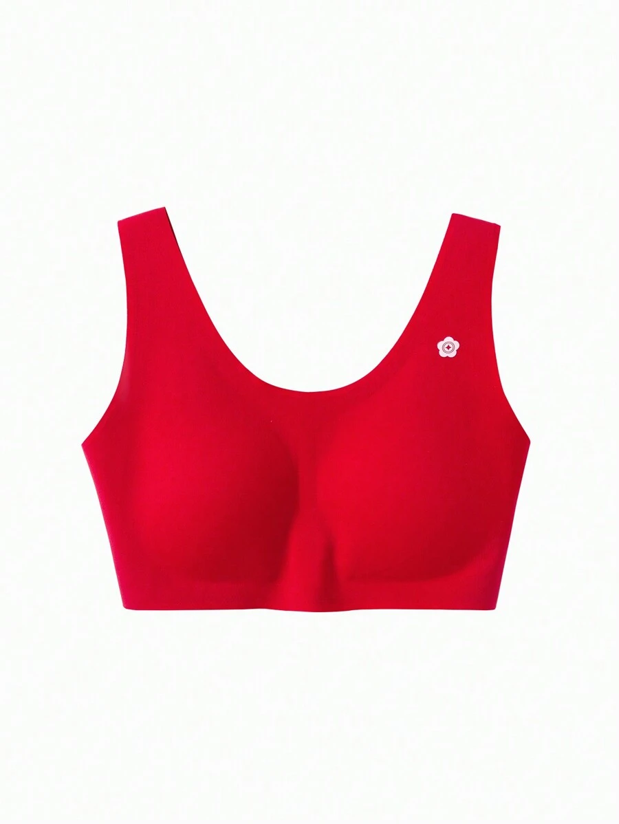 Balabala 女孩红色训练胸罩、防滑背心、新年款式 - 紅色 - 查看 1