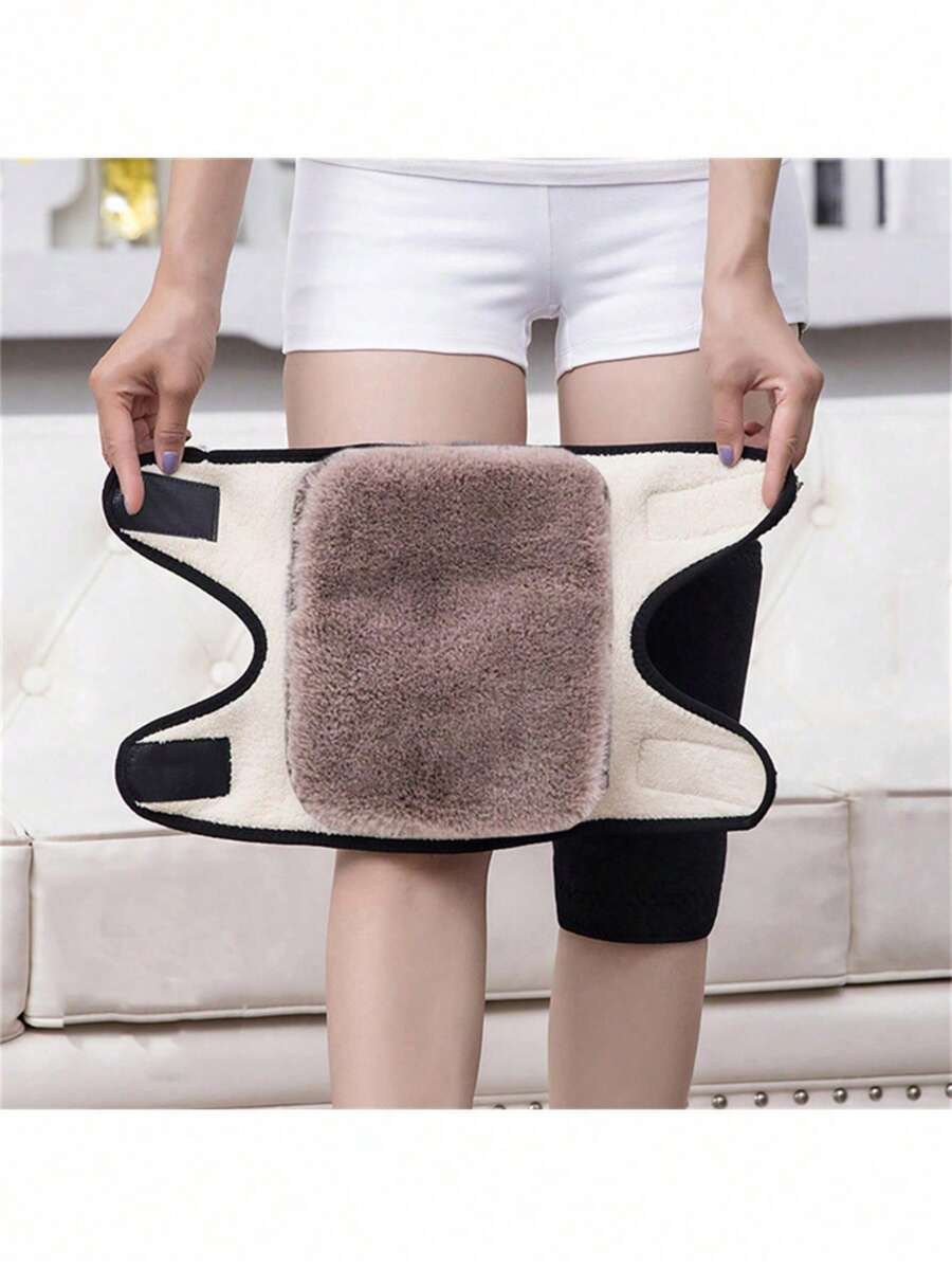 1pc Autumn And Winter Warm Knee Pads, Two-Layer Thick Windproof Knee Pads For Cycling And Outdoor Activities