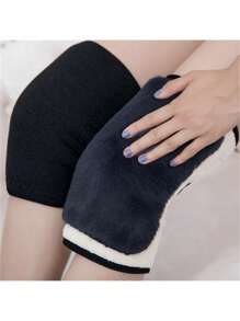 1pc Autumn And Winter Warm Knee Pads, Two-Layer Thick Windproof Knee Pads For Cycling And Outdoor Activities