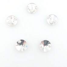 圆形玻璃多色闪亮手工缝纫水晶手工缝制水钻装饰珠平底带孔宝石 DIY 配件缝制宝石水钻用于装饰衣服、连衣裙、包、鞋子、胸针、耳环、手工艺品 - 彩色 - 查看 9