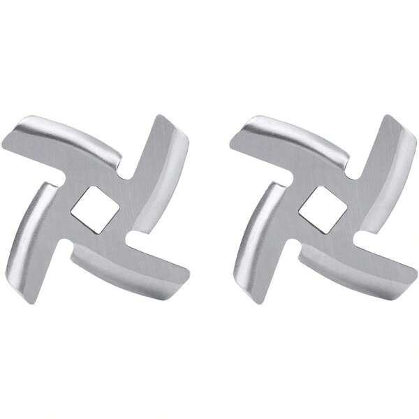 Cuchillo para picadora de carne, 2 piezas, cuchilla para placa para picadora de carne, accesorios para picadora de carne, cuchilla de corte para picadora de carne, pieza de repuesto para picadora de carne