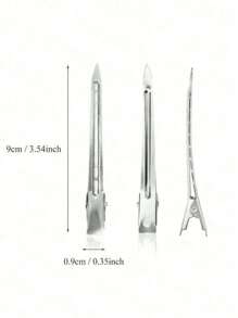 Mollette per capelli a forma di becco d'anatra con frangia, clip volumizzanti senza cuciture per la radice dei capelli, clip per acconciatura - Argento - Visualizzare 3