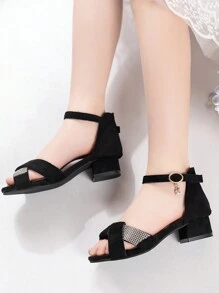 1 Pair Fashion Open Toe Dress Sandals For Girls, Summer