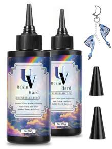 100g-500gUV Resin Glue Transparent Epoxy Resin UV Glue Ultraviolet Curing Quick Drying Adhesive UV Lamp DIY Resin Jewelry Making Supplies