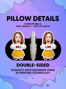 1pc Custom Photo Body Shape Pillow Personalized Hawaii Body Shape Pillow Customized Love Photo Shape Pillow Home Sofa Couple Birthday Gift, Personalized Gift Perfect For Valentine's Day Gifts Unique Gift For Boyfriend Girlfriend Husband Wife Her/Him, Ideal For Birthdays, Anniversaries, Valentine's Day, Graduation, Weddings, Mother's Day, Father's Day, Christmas Funny,Cute Unique For Housewarming Sofa,Bed,Car,Tea Room