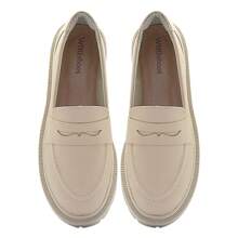 Pé com Pé Mocassim Feminino clássico Tratorado Wiki shoes - Champanhe - Visão 4