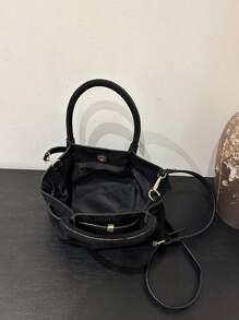 Retro Matte Tote Bag For Women, New Autumn/Winter Minimalist Commuter Handbag, Stylish Shoulder Underarm Bag