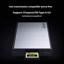 Lexar CFexpress 4.0 TypeB Card Reader Desktop Backup Station Workflow Multifunction Combo Card Reader - Silver - View 2