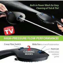 Hotel Spa AquaCare As-Seen-On-TV - Cabezal de ducha de mano y lluvia de 50 modos y 3 vías combinado con chorros antiobstrucciones, tina de 2 modos y lavado a energía para mascotas, soporte de pared - Mate negro - Ver 10
