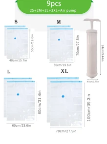 10/5/1pcs Vacuum Storage Bags, Travel Compression Bags, Transparent Compression Bags For Clothes, Bedding, Shoes Storage In Autumn/Winter, Waterproof PVC, Moth-Proof, Mildew-Proof, Suitable For Wardrobe, Bedroom, Bathroom, Space Saving Household Storage Bags, Travel Essentials