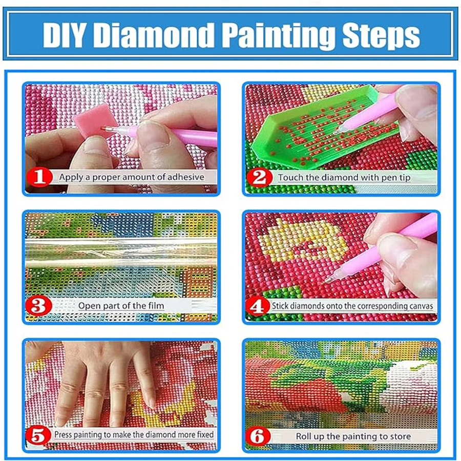 ROSTITCH Floral Cow Diamond Painting Kit For Adults - 12x16" Full Drill Round Diamond Art, DIY 5D Gem Craft - View #11