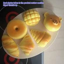 2pcs/5pcs Random Realistic Palm Bread PU Slow Rebound Fake Cake Decoration Pineapple Bun Mung Bean Bun Realistic Food Baking Photography Props Fake Bread Model - Multicolor - View 8