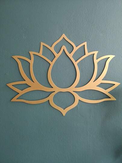 CIFbuy 1pc Lotus Metal Wall Decor, Suitable For Living Room, Bedroom, Study, Courtyard, Etc., Metal Home Decoration, Wrought Iron Crafts, Living Room Metal Decoration, Metal Wall Decoration, Festival Decoration.