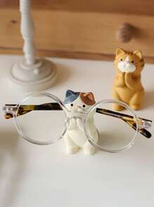 1PC Cute Cartoon Glasses Holder, Resin Display Stand, Suitable For All Glasses, Perfect Gift For Students, Home, Study, Office Decoration
