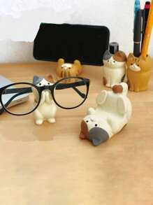 1PC Cute Cartoon Glasses Holder, Resin Display Stand, Suitable For All Glasses, Perfect Gift For Students, Home, Study, Office Decoration