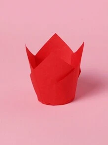 LIFETALK Solid Tulip Paper Muffin Cake Baking Cups