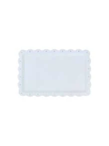 1/2/4/6pcs Plastic Rectangular & Heart Shaped Hollow Display Tray, Suitable For Cupcakes, Donuts, Macarons, Party, Birthday, Wedding, Afternoon Tea