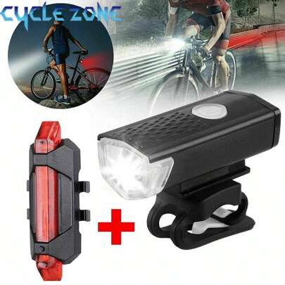 Juego de luz delantera y luz trasera LED para bicicleta