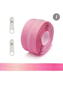 5# Nylon Gradient Zipper, (39.37inch) 1 Meter Zipper With 2 Zipper Heads, 10 Dopamine Gradient Colors, Light Gold Or Silver Zipper Pulls, Suitable For Garments, Bags, Textiles, And DIY Craft Products - Multicolor - View 12